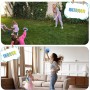NCTNCX Juego de bolas de velcro, juego de playa, juego de barro, juego de lanzamiento para niños con 4 discos de captura, 4