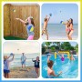 NCTNCX Juego de bolas de velcro, juego de playa, juego de barro, juego de lanzamiento para niños con 4 discos de captura, 4