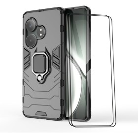 ESTH® Funda para Realme GT 6 5G/Realme GT 6T 5G con 2 Piezas Protector de Pantalla, Giratorio Soporte de 360°, Compatible con