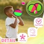 TELAOBAN Juego de Lanzamiento y Captura, Juego de Pelota de Velcro de Lanzamiento con 4 Palas y 4 Bolas, Niños Juego de Bolas de