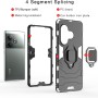 ESTH® Funda para Realme GT 6 5G/Realme GT 6T 5G con 2 Piezas Protector de Pantalla, Giratorio Soporte de 360°, Compatible con