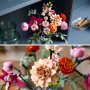 LEGO Botanical Ramo de Flores Fantasía en Rosa Maqueta para Adultos, Decoración Floral para el Hogar y Oficina con Margaritas,