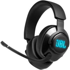 JBL Quantum 400 Auriculares para gamers con un diseño llamativo, tecnología de virtualización surround y reproducción DTS, con