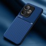 COMAKU Funda para Realme GT 6 / Realme GT 6T, Ultrafino Textura Antideslizante PU + TPU Silicona Fundas Carcasa - Azul