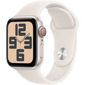 Apple Watch SE de 2.ª generación GPS + Cellular Smartwatch con caja de aluminio en Blanco estrella, 40 mm y Correa deportiva