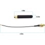 APKLVSR 868-915 MHz U.FL IPEX a SMA Conector Lora Antena 3 dBi 50Ω para Lora Board Lora II WiFi Lora32 (5 Piezas)