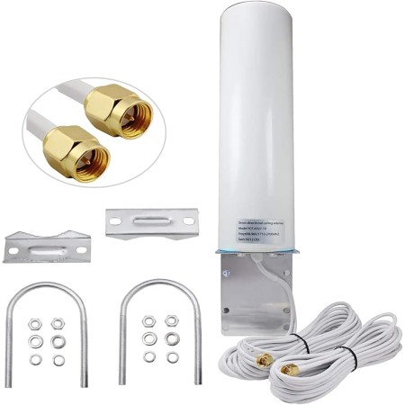 ZHITING Antena 4G LTE Exterior Mimo Omnidireccional 698-2700 MHz Conector SMA con Adaptador CRC9 TS9,Ganancia hasta 12 dBi,para