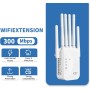 Amplificador de señal WiFi con 6 Antenas Enchufe,Repetidor con 2 Puertos Gigabit Ethernet,Modos Repetidor/Ap, Compatible con