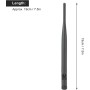 2 x 6DBI Antena WiFi 2.4 G 5G Dual Banda, Cable de Antena Hembra SMA para Red Inalámbrica, Extensor de Alcance Inalámbrico, Dos