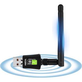 AC600 Adaptador WiFi USB para PC, Plug Y Play Receptor Wi-Fi Dual Band 5GHz/2.4GHz, 600Mbps Tarjeta de Red Inalámbrico, Mini