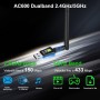 AC600 Adaptador WiFi USB para PC, Plug Y Play Receptor Wi-Fi Dual Band 5GHz/2.4GHz, 600Mbps Tarjeta de Red Inalámbrico, Mini
