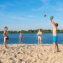 CZMAO Juego de Pelota para Niños, 4 Velcro Ball Paddles y 4 Velcro BallLanzamiento Pelota Juegos Juguetes Playa Agua Jardin