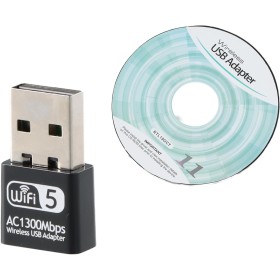 WiFi USB para Pc, Adaptador Wi-Fi AC1300Mbps, Antena WiFi USB Doble Banda 5.8GHz y 2.4 GHz, Adaptador de Red inalámbrico para PC