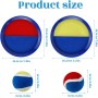 CZMAO Juego de Pelota para Niños, 4 Velcro Ball Paddles y 4 Velcro BallLanzamiento Pelota Juegos Juguetes Playa Agua Jardin