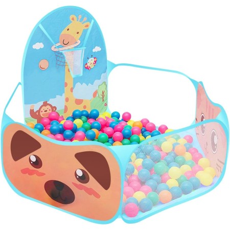 Piscina de Bolas Bebe Tienda de Campaña Infantil Tienda de campaña Plegable con diseño de Dibujos Animados para niños con aro de