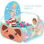 Piscina de Bolas Bebe Tienda de Campaña Infantil Tienda de campaña Plegable con diseño de Dibujos Animados para niños con aro de