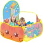Piscina de Bolas Bebe Tienda de Campaña Infantil Tienda de campaña Plegable con diseño de Dibujos Animados para niños con aro de