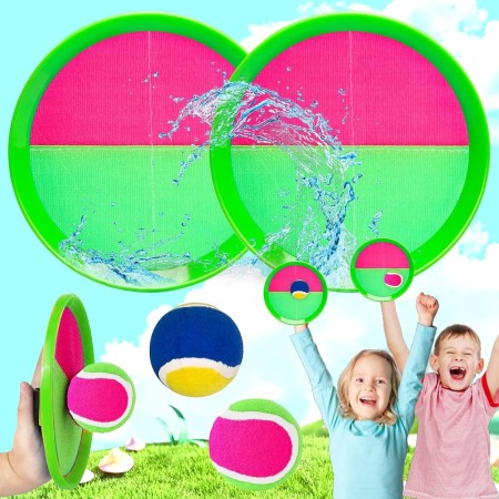 Mikqky 4 Piezas Juego De Lanzamiento y Captura, Atrapa El Juego De Pelota para Deportes, Jouets De Piscine Pour Enfants, Juego
