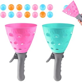 Suevut Juego de Pelota de Captura, con 2 Tazas de Captura y 14 Bolas, Juegos Exterior Niños, Juguetes Deportivos de Playa de