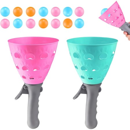 Suevut Juego de Pelota de Captura, con 2 Tazas de Captura y 14 Bolas, Juegos Exterior Niños, Juguetes Deportivos de Playa de