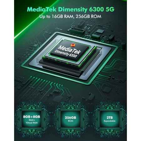 Ulefone Armor X31 Pro 5G Movil Resistente 2025, Android 14 Smartphone 6050mAh Teléfono Movil 16GB+256GB/SD-2TB 6,56” 120Hz,