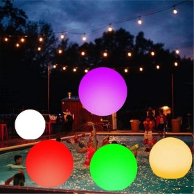 Pelota De Playa Gigante, Pelota De Playa Inflable Luminosa LED, Pelota Luminosa, Pelota Inflable Gigante, 16 Colores, Pelota LED
