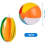 mizikuu 12 Piezas Pelota de Playa Hinchable, 25cm Colores Pelota de Agua Inflables Durabilidad Niños Adultos para Verano