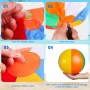 mizikuu 12 Piezas Pelota de Playa Hinchable, 25cm Colores Pelota de Agua Inflables Durabilidad Niños Adultos para Verano