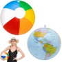 SIRLOMU Pack de 2 Balones de agua inflables, pelotas de playa, juguetes para piscina, colores, regalo fiestas, balón de PVC para