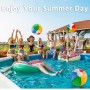 SIRLOMU Pack de 2 Balones de agua inflables, pelotas de playa, juguetes para piscina, colores, regalo fiestas, balón de PVC para