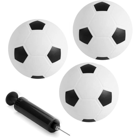 3 piezas de fútbol pequeño, mini fútbol, pequeño juego de fútbol con mini balón de fútbol y bomba de aire, 16 cm mini balones de