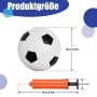 3 piezas de fútbol pequeño, mini fútbol, pequeño juego de fútbol con mini balón de fútbol y bomba de aire, 16 cm mini balones de