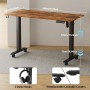 BEXEVUE Escritorio Elevable Eléctrico - 100x60 cm Ergonómico Escritorio de Pie Ajustable en Altura con Tablero Arné de Cable, 3