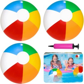 YANGUN 3 Piezas Pelota de Playa Inflable, Pelotas de Playa Hinchable, Pelotas Playa Inflable de Colores, para la Piscina, la