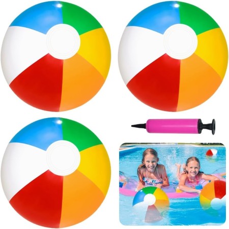 YANGUN 3 Piezas Pelota de Playa Inflable, Pelotas de Playa Hinchable, Pelotas Playa Inflable de Colores, para la Piscina, la