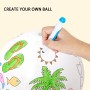2 Pelotas Pelotas de Playa 30 cm Pelota de Agua Inflable con 8 Rotuladores Grafiti (sin pintar),Pelotas Piscina Inflables de
