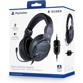 Bigben Cuffie Gaming V3 PS4 PS5 Ufficiale Sony PlayStation, Grigio Titanio [Importación italiana]