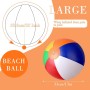 Abeillo Pelotas de playa, paquete de 2 – Pelotas de playa inflables de 13 pulgadas – Juguetes acuáticos, juguetes de playa para