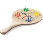 Juego de 2 raquetas de playa sostenibles con juego de ajedrez y molino con pelota en bolsa de algodón Sport Fun Verano Playa