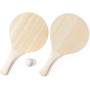 Juego de 2 raquetas de playa sostenibles con juego de ajedrez y molino con pelota en bolsa de algodón Sport Fun Verano Playa