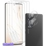 Zerrshoo Protector Pantalla para Realme GT Neo 3, Cristal Vidrio Templado 2 Piezas con Protector Lente Cámara 2 Piezas, Dureza