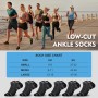 Stoeury Calcetines Tobilleros 6 Pares, Transpirables Cortos Deporte Antiampollas, Running Algodon Para Hombre Mujer, Ideales