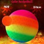 Balón de fútbol de PVC con Arco Iris, Balón de Fútbol Blandas para Niños, Balón de Playa, Pelota de PVC para Interior y Exterior