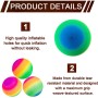 Balón de fútbol de PVC con Arco Iris, Balón de Fútbol Blandas para Niños, Balón de Playa, Pelota de PVC para Interior y Exterior