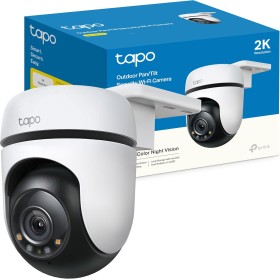 tapo C510W - Cámara de vigilancia Wi-FI para Exteriores de 360º, visión Nocturna a Todo Color de 2k (3MP), detección de Personas