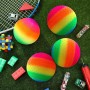 Balón de fútbol de PVC con Arco Iris, Balón de Fútbol Blandas para Niños, Balón de Playa, Pelota de PVC para Interior y Exterior