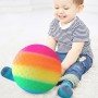 Balón de fútbol de PVC con Arco Iris, Balón de Fútbol Blandas para Niños, Balón de Playa, Pelota de PVC para Interior y Exterior