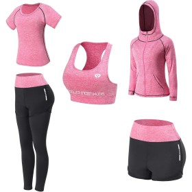 JULY'S SONG - Conjunto de yoga con 5 prendas, para correr, gimnasio, fitness
