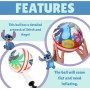 Toyland® Pelota de juego Disney Stitch de 23 cm – Balón de fútbol biológico ligero y suave – Juego en interiores y exteriores
