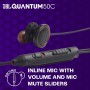 JBL Quantum 50C, auriculares intraaurales con cable para gaming, USB-C, JBL QuantumSURROUND, compatibilidad multiplataforma,